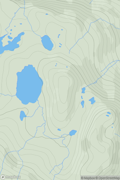 Thumbnail image for Am Mam [Canna, Rhum and Eigg] showing contour plot for surrounding peak